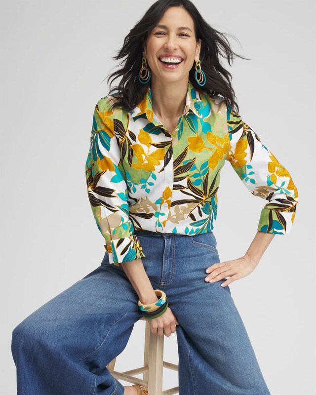 No Iron Stretch Palms Shirt